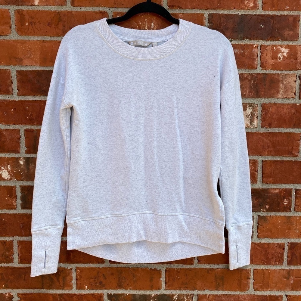 Athleta Heather Gray Thumbhole Sweater XXS